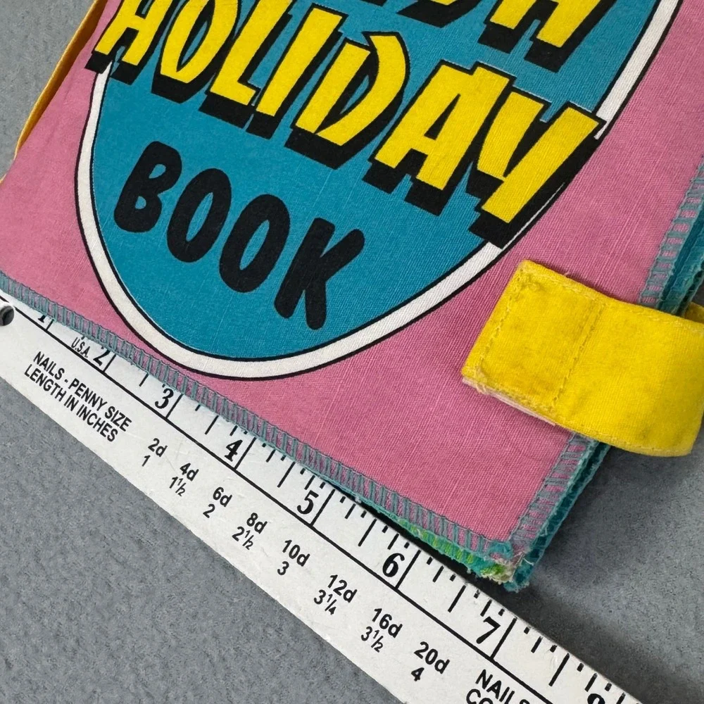 Aviv Judaica Soft Fabric Book Kids My First Jewish Holiday Vintage 1992 Pink
